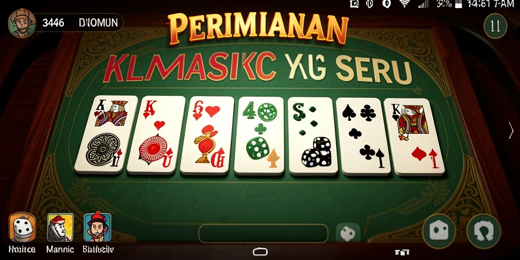 Tampilan gameplay seru dari permainan Domino 3446.
