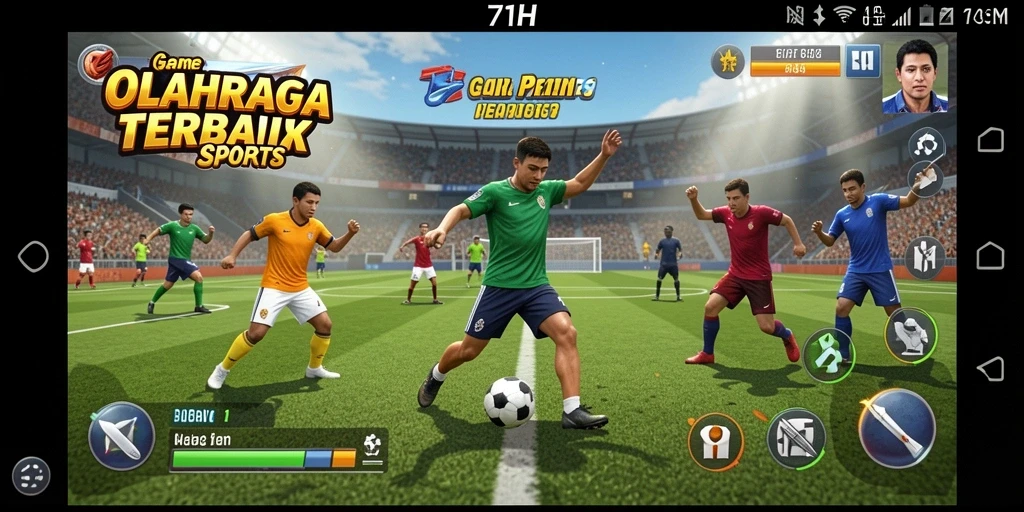 Tampilan gameplay seru di 71H dengan olahraga kompetitif.