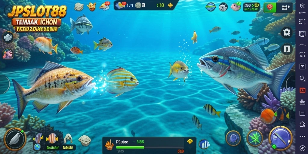 Tampilan menarik dari gameplay Tembak Ikan JPSLOT88.