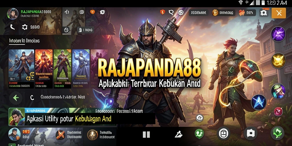 Screenshot utama RAJAPANDA88 menampilkan fitur Utility yang bermanfaat.