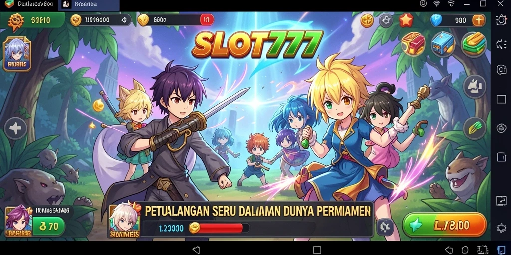 Tampilan menarik dari gameplay SLOT777 dengan karakter anime yang menghibur.