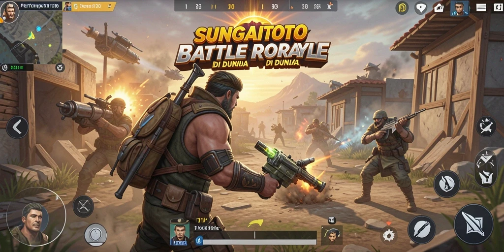 Gameplay seru dan mendebarkan dari SUNGAITOTO Battle Royale.