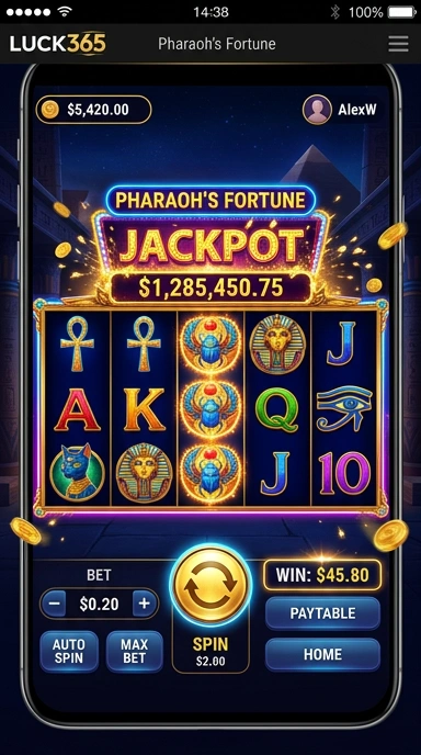 Layar unduh aplikasi luck365 yang cepat dan mudah.